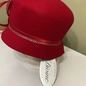 Fabulous Red Church/Dress/Kentucky Derby Hat by Ms. Divine Ms. Divine | Accessories | Pretty Red Churchdresskentucky  main image 3